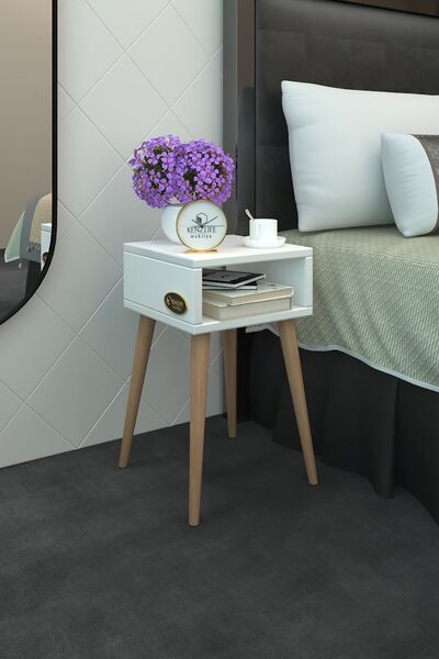 Kenzlife Komodin Ragnarok Byz Komidin 49*29*29 Ahşap Ayaklı