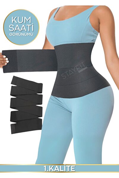 STAYFİT Waist Trainer Bel Inceltici Yağ Yakıcı Sıkılaştırıcı Kum Saati Bel Ko...