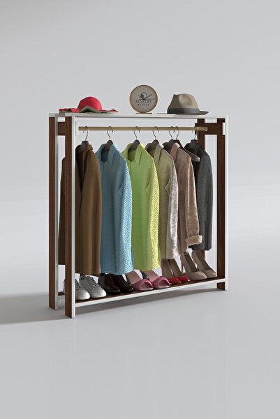 Kenzlife Giysi Dolabı Maksut 135*100*40 Cvz Askılık Ayakkabılık