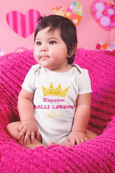 ADABEBEK 15650 Model Printed and Honey Turkish Delight Snap Body for Baby Girl