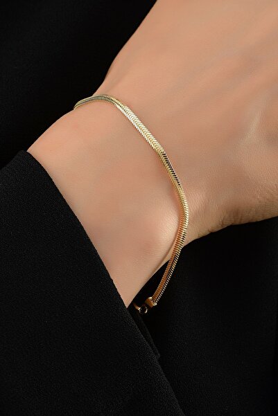 Çgk Çiğdem Gürel Kuyumculuk Balık Sırtı Italyan Altın Bileklik