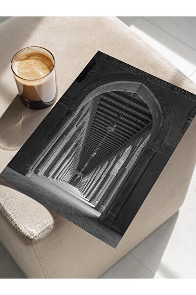 Postifull Mimari Poster, Siyah Beyaz Çerçevesiz Poster, Sanatsal Baskı NO:131 Estetik Ofis Duvar Dekoru, Dikey