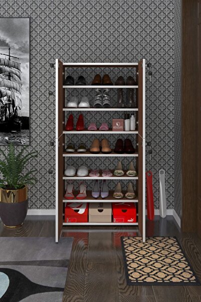 Kenzlife Ayakkabılık Ayakkabı Dolabı Kilitli Gutan Cvz 140*70*32 Kapaklı Ofis Dolabı İki Bölme