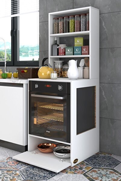 Kenzlife Ankastre Fırın Dolabı Hümeyra Byz 165*60*56 Mutfak Kapaklı