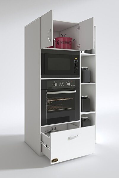 Kenzlife Fırın Dolabı Makbule Byz 180*90*56 Mutfak Çekmeceli Ayaklı Banyo Kiler Ofis