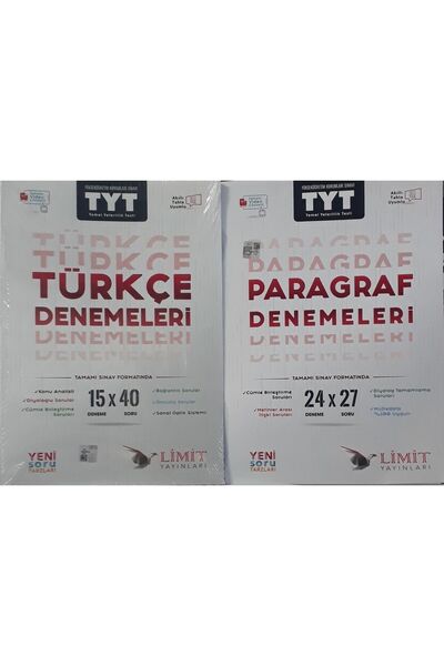 Limit Yayınları Tyt 2023 Türkçe Paragraf Deneme 2li Muhteşem Set