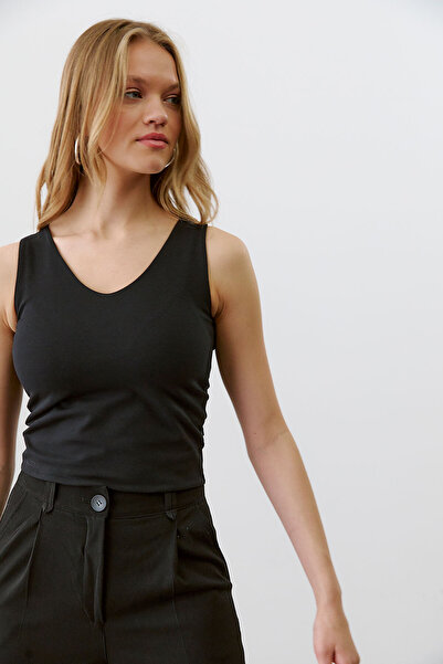 urban focus V-Neck Double Tank Top