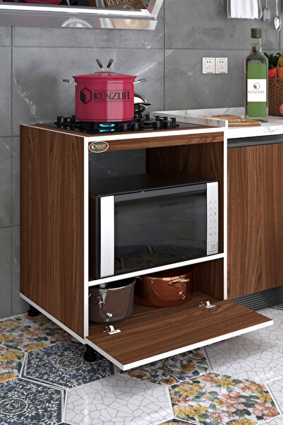 Kenzlife Ocak Dolabı Şehrazat Cvz 85*70*60 Xlarge Kapaklı Hazır Mutfak Ankastre Gömme Ocak İçin