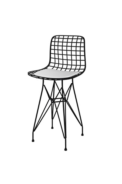 Kenzlife Knsz Ufak Boy Tel Bar Sandalyesi 1 Li Uslu Syhbyz 55 Cm Oturma Yükse...