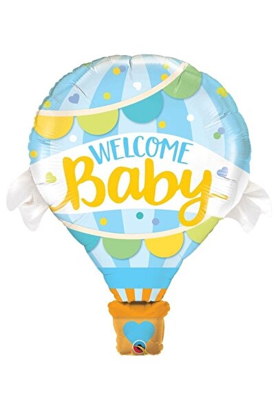 Ceylin Hoşgeldin Bebeğim Baby Shower Yeni Doğan Folyo Cinsiyet Partisi Yenidoğan Odası Welcome Baby Mavi