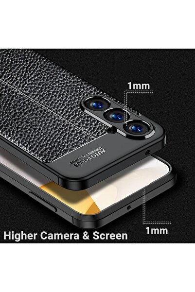 m.tk moveteck Samsung Galaxy A55 Case with Camera Protection Leather Textured Look Soft Silicone Premium Soft Cover