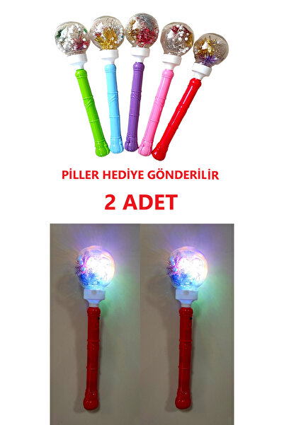 Brother Toys Oyuncak 2 Adet Işıklı Sopa Küre 30 Cm. Piller Hediye Toplam 6 Pil