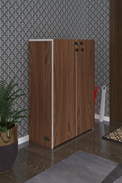 Kenzlife Ayakkabılık Ayakkabı Dolabı Kilitli Be Real Cvz 100*70*32 Kapaklı Arkalıklı Ofis Dolabı