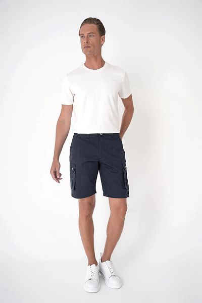 CHUBA Ανδρικό σορτς Cargo Navy Blue - Άνετη εφαρμογή, Βαμβάκι με υφή, 24s299