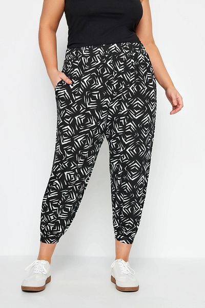 Stil Diva Large Size Lycra Flexible Fabric - Elastic Leg Trousers145048