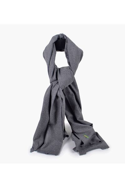 koza ebrar Elegansa Cashmere Textured Shoulder Neckerchief - Elegance and Warmth Anthracite