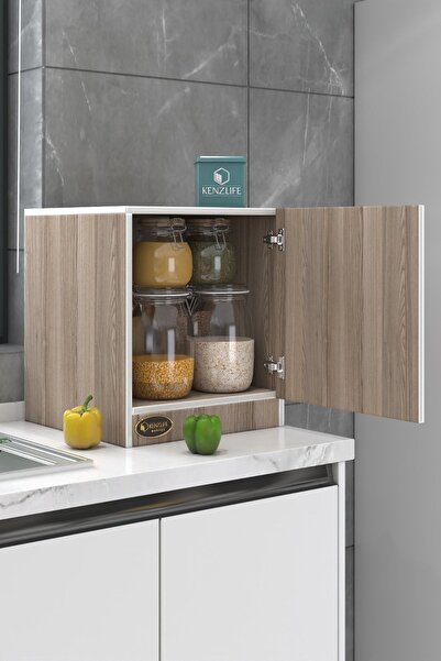 Kenzlife Kapaklı Mutfak Dolabı Melek29 Crd 039X029X29 Banyo Ofis Komodin (M)