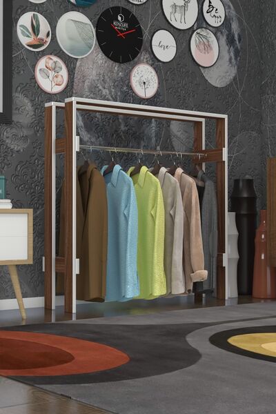 Kenzlife Giysi Dolabı Casim 100*100*25 Cvz Askılık Ayakkabılık