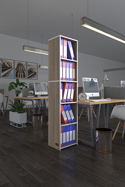 Kenzlife Klasörlük Raflı Kutadgu Crd 175*40*30 Kitaplık Ofis Arkalıksız