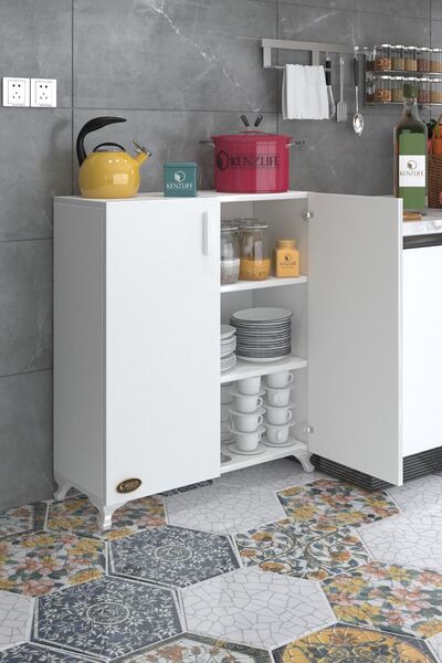 Kenzlife 2 Kapılı Dolap Rabia 088*070*032 Byz Kapaklı Tekerlekli Banyo Mutfak...