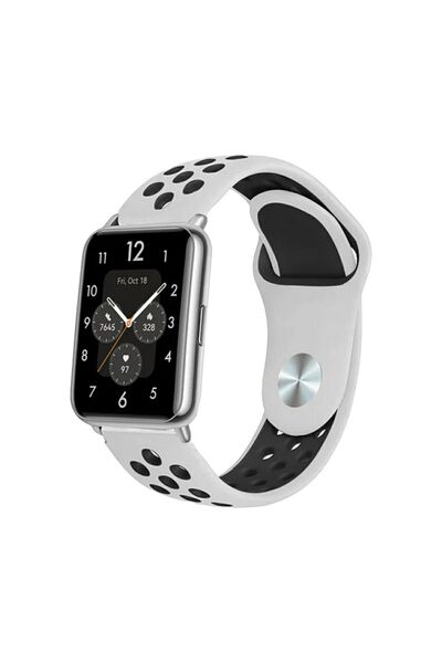 FirstModel Huawei Watch Fit 2 Uyumlu Nike Delikli Spor Silikon Kordon Pim Çev...