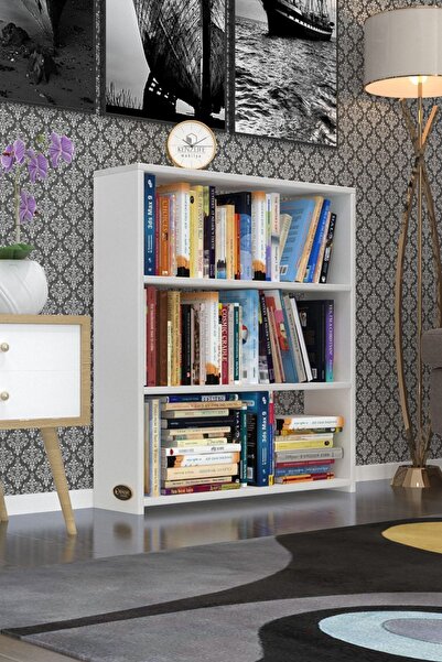 Kenzlife Kitaplık Süper Ga 090*80*19 Byz 3 Katlı Tek Bölme Ofis Mutfak Banyo ...