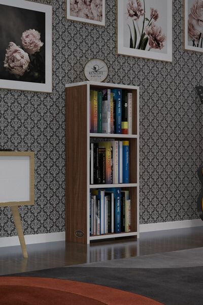 Kenzlife Kitaplık Süper Ga 090*40*19 Cvz 3 Katlı Tek Bölme Ofis Mutfak Banyo ...