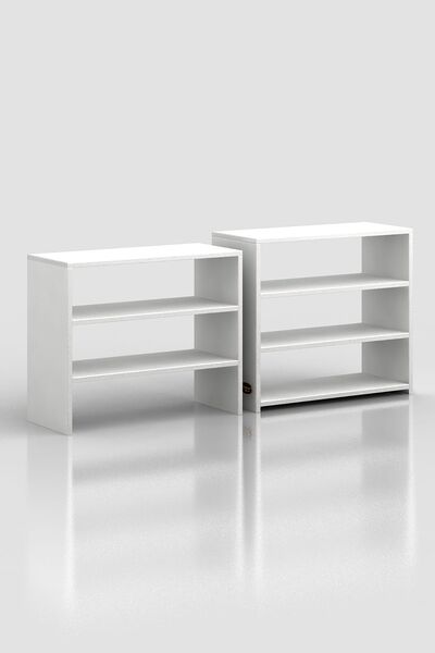 Kenzlife Ayakkabılık Goya Byz 120*70*30 Arkalıksız Ayakkabı Ofis Dolabı İki Bölme