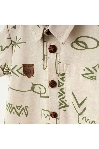 Baby Fou Green Ethnic Pattern Jumpsuit