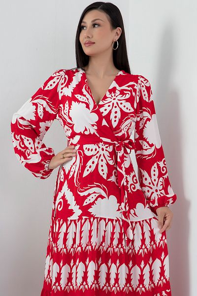PULLIMM Rochie dublu din viscoza cu maneca lunga - NY4177