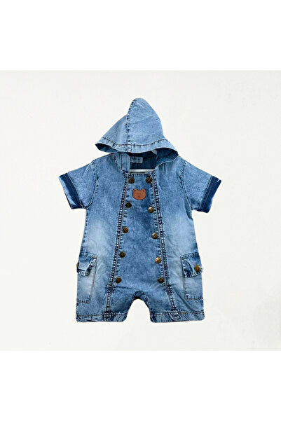 Baby Fou Erkek Çift Düğmeli Tulum Mavi