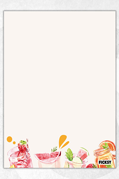 Ficksy ورق ملاحظات عصير بحجم A5 - 50 ورقة من مذكرة مذكرة للقيام بقائمة