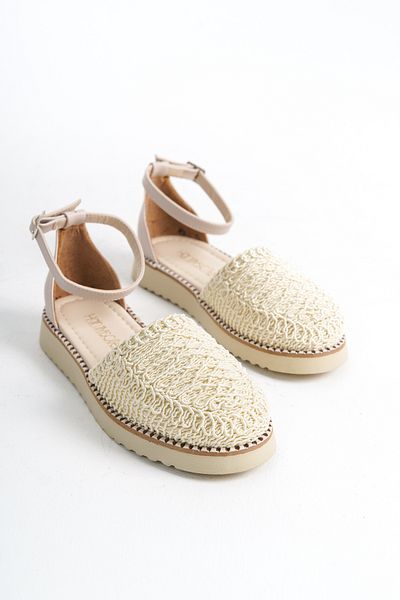 Shoesers Elegant Patterned Women's Ballerinas - Comfortable Sole and Ankle Strap Casual Shoes