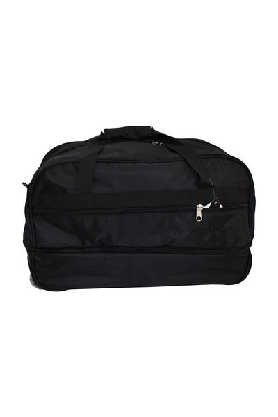 ESCAPE 202-s Black Two-Wheeled Travel Bag with Check