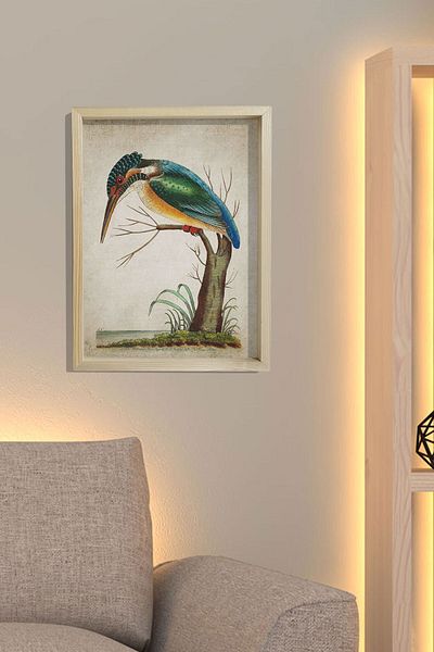 Dekor Loft Ζωγραφική τοίχου με φυσικό πεύκο Kingfisher - Kingfisher