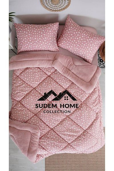 Sudemhome لحاف مزدوج الجوانب - لحاف ويلسوفت من القطيفة الناعمة مع 2 كيس وسادة - رقيق 195x215 سم