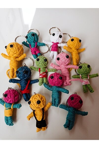 PİRAMİGO الفودو الطفل سلسلة المفاتيح حقيبة زخرفة الفودو اليدوية