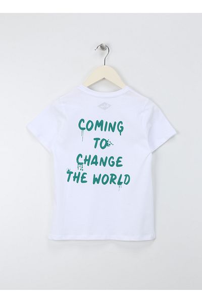 Lee Cooper Printed White Boy's T-Shirt 242 Lcb 242005 Ares White