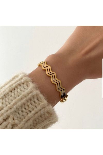 stainless steell Steel Zigzag Bracelet