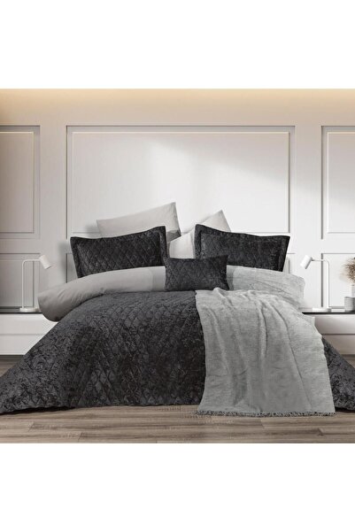 Schafer Home Daily Kadife Çeyiz Seti -9 Parça -GRİ