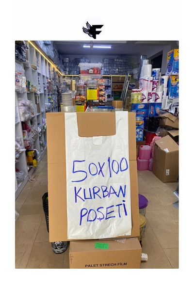 FİGANLAR 1.Quality Hygienic 50x100 Meat with Carrying Bag - Sacrifice Bag 1 kg