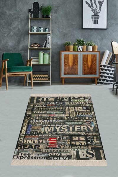 on the clouds Manşet Dijital Baskı Yıkanabilir Kaymaz Taban Modern Salon Halı...