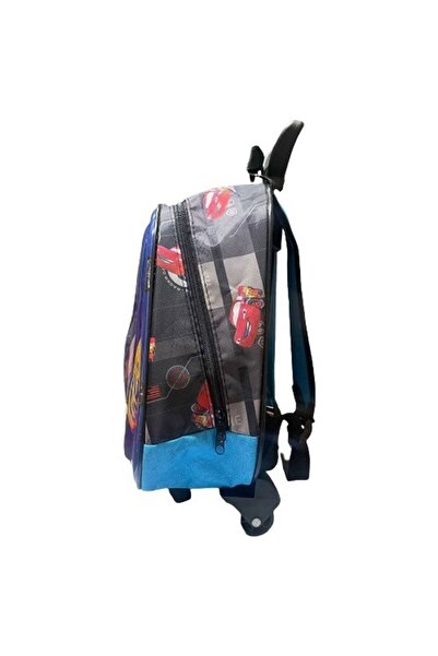 TahTicMer Çekçekli Anaokulu Çocuk Valiz Sırt Çantası 2in1 Erkek Çocuk 95 Model Sert Ön Yüzey 5d Boyutlu