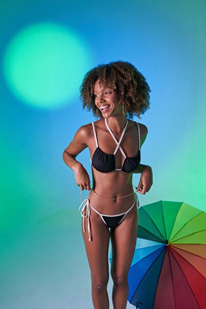 HOLLY LOLLY Σωληνώσεις αντίθεσης Emma Bikini Top Black