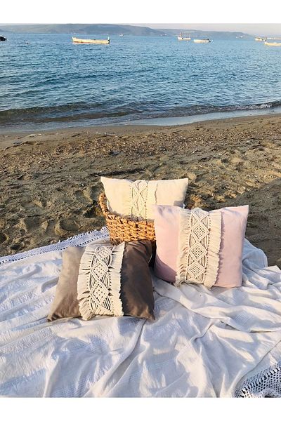 MAKROMEZADE Macrame Throw Pillow Knitting