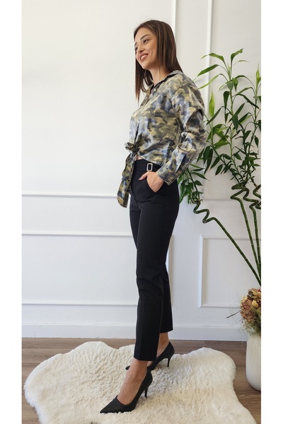 Ysatis Front Tie Satin Shirt