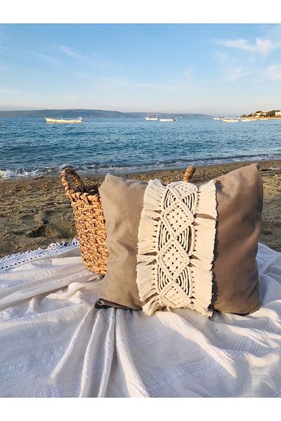 MAKROMEZADE Macrame Throw Pillow Knitting