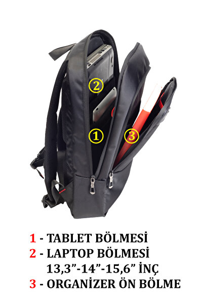 Case Club 14 Inch and 15.6 Inch Anthracite Slim Laptop Backpack - Apple Mac Huawei Hp Lenovo Xiaomi