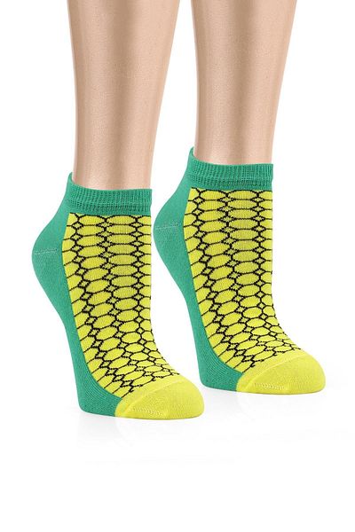 Ozzy Socks 5 чифта дамски чорапи до глезена със забавни шарки, Ozzyp005