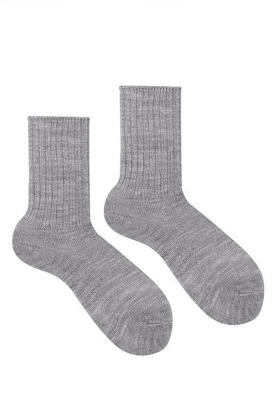 Ozzy Socks Зимни дамски вълнени сиви чорапи за спане Soft Touch